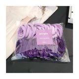 50PCS/Set Women Girls 4CM 2CM Colorful Nylon Elastic Hair Bands Ponytail Holder Rubber Bands Scrunchie Headband Hair Accessories