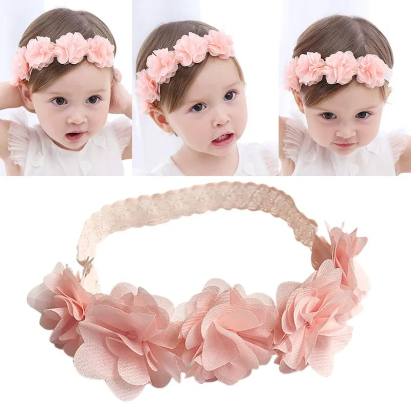 Baby Headband Flower Girls Bows Toddler Hair Bands Baby Kids Headbands Turban Newborn Elastic HaIrband Baby Hair Accessories