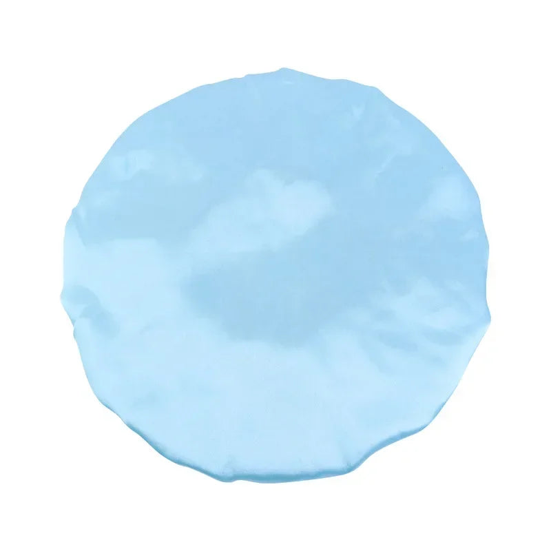 Hair Bonnet for Sleeping Silk Nightcap Satin Elastic Narrow Brim Shower Cap Round Hat Home Hair Care Cap Satin Bonnet