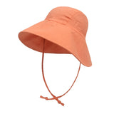 Big Brim Baby Sun Hat Summer Spring Kids Bucket Hat for Girls Boys Cotton Linen Children Cap Beach Travel Kids Hats Caps 2M-4Y