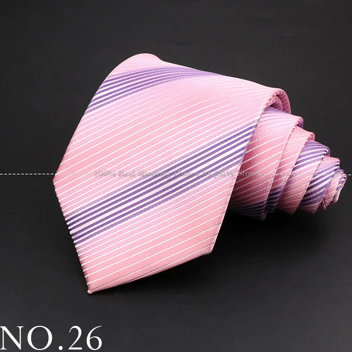 New Design Wedding Men Tie Purple Solid Striped Paisley Flower Neckties Men Business Dropshipping Groom Collar Accessories Gift