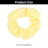 Women Lady Female Flower Hair Accessories LatticePrint Elastic Hairs Ties Yellow Scrunchies Hair Rope Girls Headwear