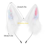 Y5GC Bendable Cats Ear Hairband Plush Animal Ear Hairband For Anime Enthusiasts Roleplay and Halloween Party DressingUp Props