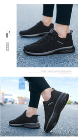 Men Running Sneakers Lightweight Athletic Shoes Classical Mesh Breathable Lace-up Outdoor Walking Shoes Male Tennis Shoes