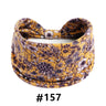 Leopard Print Headbands for Women Wide Boho Turban Head Wraps Cotton Knotted Elastic Hairbands Non Slip Workout Hair Accessories