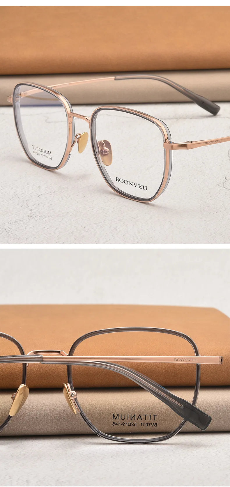 High Quality Ultralight Pure Titanium Glasses Frame for Men and Women Fashionable Retro Eyeglasses Optical Prescription Eyewear