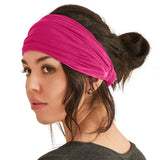 Wide Elastic Headband Hairband Pilates Yoga Fitness Running Cycling Sweatband Turban Makeup Hair Hoop Makeup Headwrap For Women