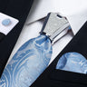 Men's Tie Set with Plastic Buckle Elegant Wedding Prom 8cm Neck Tie Pocket Square Cufflinks Accessories Gitf Box Set for Husband