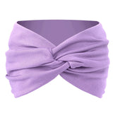 Women Solid Color Super Wide Headband Twisted Criss Cross Elastic Hairband Yoga Running Sports Non Slip Sweat Hair Accessories