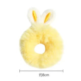 New Cute Khaki Elastic Rubber Band Hair Ties Plush Rabbit Ear Plush Hair Rope Girls Woman Scrunchies Headdress Hair Accessories