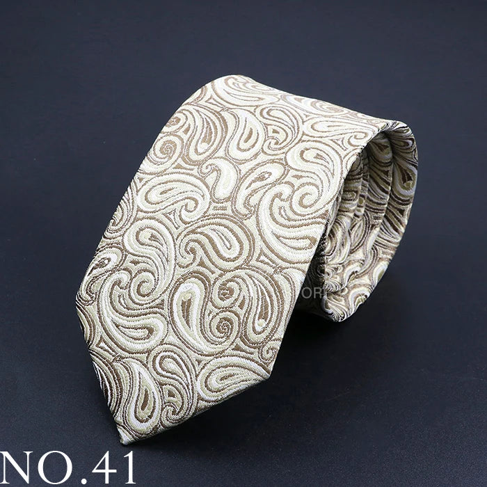 New Design Wedding Men Tie Grey Brown Green Paisley Flower Neckties Men Business Dropshipping Groom Collar Accessories Gift