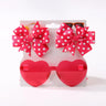 3Pcs/Pack Solid Dot Hair Bows Clip Girls Boutique Bowknot Hair Clips Kids Colorful Heart Sun Glasses Children Hair Accessories
