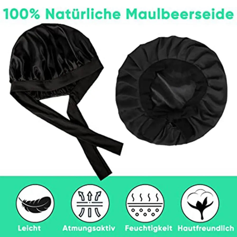 Women Satin Solid Sleeping Hat Night Sleep Caps Hair Care Bonnet Nightcap For Women Men Unisex Caps Bonnet De Nuit Shower Turban
