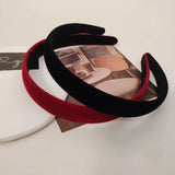 2pc European and American Red Black Velvet Headband Women Girls Hair Bands Elegant Hairband for Holiday Party Hair Accessories