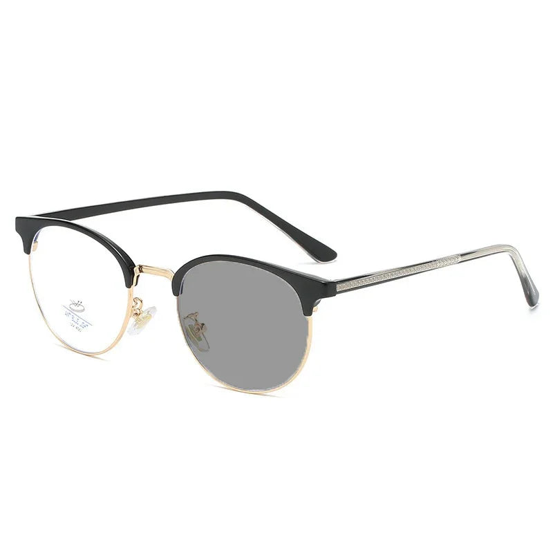 Blue Light Blocking Far-sight Glasses Unisex Women Men's Intelligent Photochromic Presbyopia Diopter Prescription Plus Eyewear