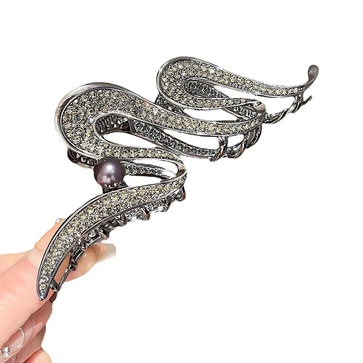 Luxury Large Metal Hair Claw Clip Irregular Hairpins Punk Crystal Hair Crabs Barrettes Vintage Jaw Clips Women Hair Accessories