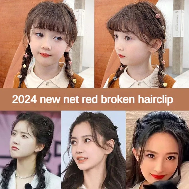 Colorful Candy Clasp Clip Mini Small Princess Head Broken Hair Clip Summer Forehead Bangs Side Clip Broken Hair Headpiece.