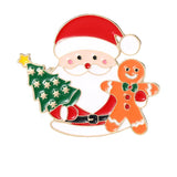 8 Styles Pretty Santa Claus Collection Brooches Candy Canes Wreath Sleigh Reindeer Tree Father Christmas Lapel Pins Xmas Gift