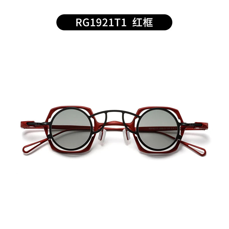 High quality pure titanium small glasses retro frame for men and women suction clip optical glasses frame for prescription glass