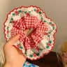 Beautiful Embroidered Large Scrunchies Elastic Hair Bands Hair Ties Women Sweet Hair Accessories Ponytail Holder Head Rope