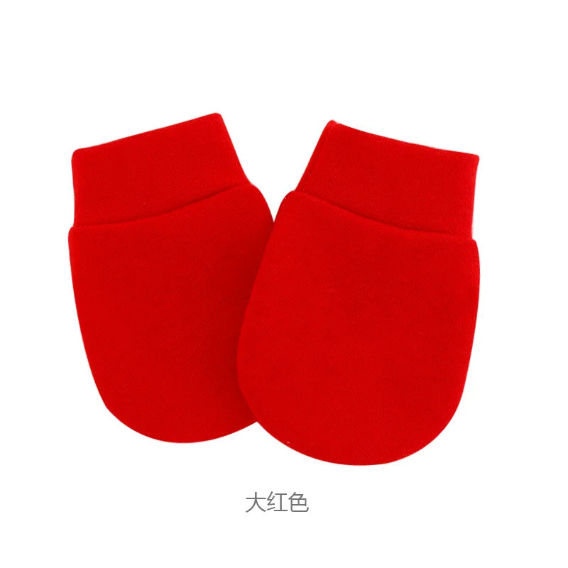 Newborn Baby Hat with Gloves Autumn Winter Warm Cotton Kids Beanies Stuff Children Accessories Infant Nightcap 0-6 Months Babies