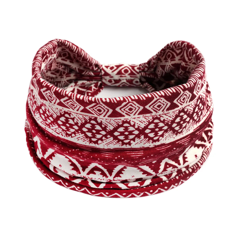 Women Hair Bands Headband Bohemian Sports Run Bandage Elastic Girl Wide Headband Print Wide Headwrap Headpiece Hairband Ladies