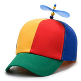 Funny Adventure Dad Hat Snapback Hat Bamboo Dragonfly Rainbow Sun Cap Helicopter Propeller Design for Kids Boys Girls Adult