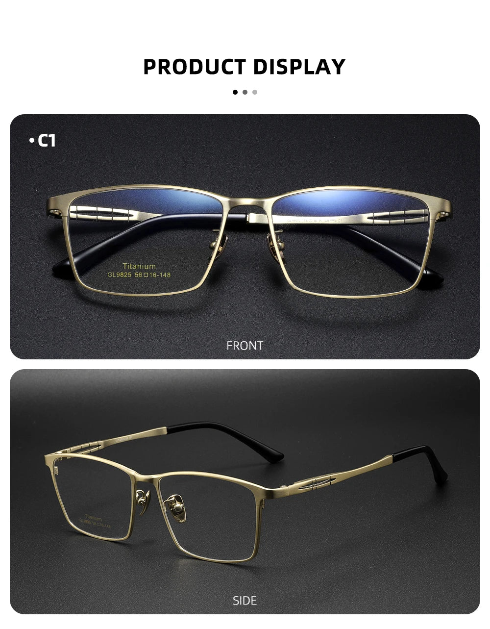 Pure Titanium Eyeglass frames Men Ultralight Square Men's Glasses Frames Business Decorative Eyewear Titanium Fake Eyepieces Men