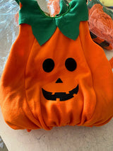 Kids Halloween Party Costume Romper with Hat Shoes Toddler Pumpkin One-Piece Boy Girl Baby Jumpsuit Cosplay Clothing Set 1-10T