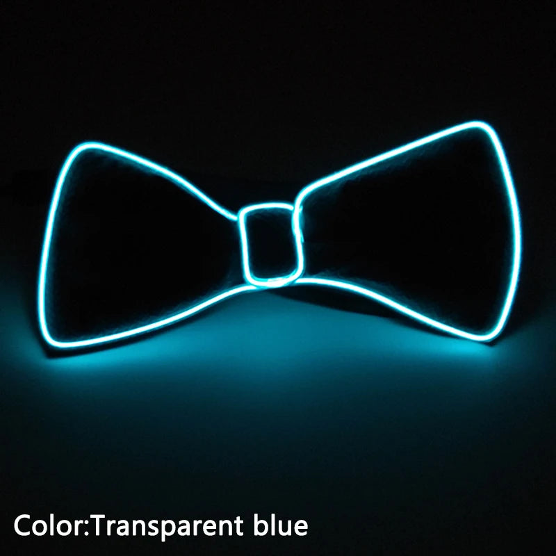 LED Acrylic Bow Tie Light up LED Men Bow Tie Luminous Bow tie Costume Men Ties DJ Dance Glow Decoration Novelty Gift LED Cravat