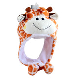 Ear Protection Cartoon Plush Moving Hat Animal Neck Warmer Movable Ears Airbag Cap Animal Earflap Hat Cosplay Party
