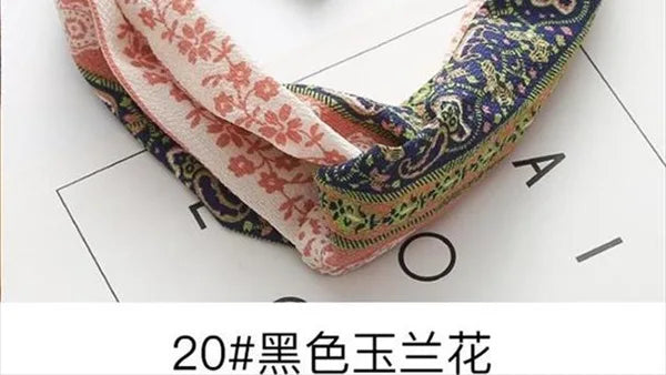 Cross elastic headband chiffon silk headband ladies headband hair accessory sports face wash