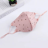 Cute Bow Print Face Mask Adult Winter Thickened Cloth Mask Protection Face Cover Sweet Mouth Mask