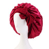 Women Satin Solid Sleeping Cap Soft Silk Nightcap Bonnet With Headband For Women Children Silk Scarf Sleep Hat