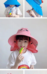 Kid Hat Summer Cap Sun Kindergarten Children UV Protection Baby Boys Girls Sun Caps Going Out Beach  Large Brim Fisherman  M9
