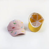 Cartoon Dinosaur Embroidery Baby Cap Summer Kids Baseball Cap Outdoor Adjustable Infant Boy Girls Sun Hats