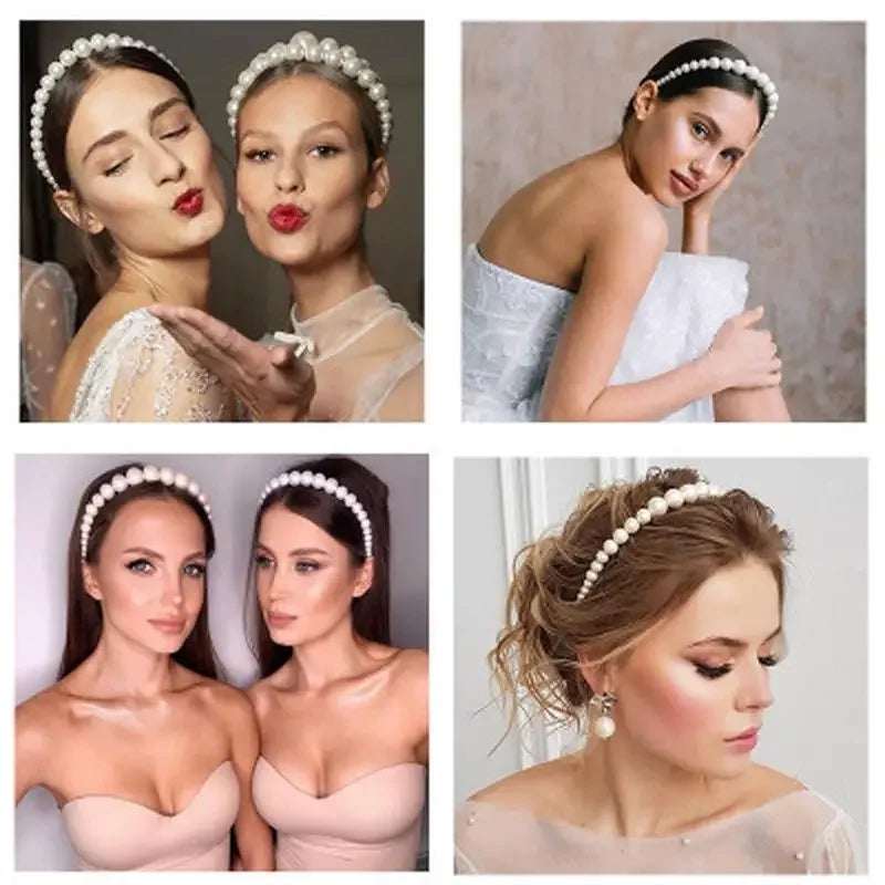 Big Pearls Hairbands Elegant Headband Women Headwear Cute Ear Hair Hoop for Girls Hair Accessories