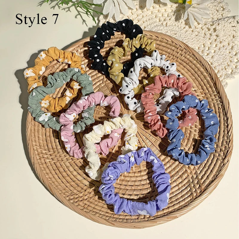 10pcs/pack Solid Color Elastics Hair Ties For Women Thick Hair Soft No Hurt Hair Ponytail Holder Hair Rope Hair Accessories Hot