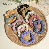 10pcs/pack Solid Color Elastics Hair Ties For Women Thick Hair Soft No Hurt Hair Ponytail Holder Hair Rope Hair Accessories Hot