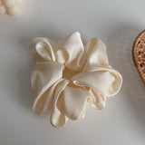 Women Silk Scrunchie Elastic Handmade Multicolor Hair Band Ponytail Holder Headband Hair Accessories 1PC Satin Silk Solid Color