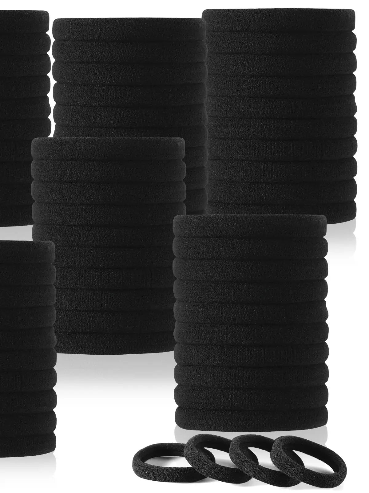 120 Pcs No Damage Hair Ties for Thick Hair, Large Soft Seamless Nylon Hair Elastics for Women, Ponytail Holders, Hair Accessorie
