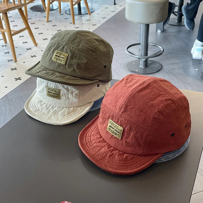 Breathable Short Brim Baseball Cap Male and Female Overalls All-Match Soft Top Hip Hop Peaked Cap Female Soft Brim Fashion Cap