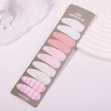 10Pcs/set 2.2'' Printed Embroidery Waterdrop Shape Hair Clips For Cute Girls BB Hairpin Barrettes Headwear Kids Hair Accessories