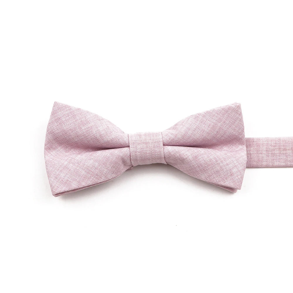 High Quality Mens Solid Color Bowtie Set For Men Children Wedding Party Dinner Accessory Pink Orange Father-son Bow Tie Gift
