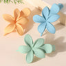 4Pcs Flower Hair Clips Fashion Matte Black Floral Hairpins Hair Claw Clips Non-Slip Hair Clamps Grab Elegant Hair Accessories