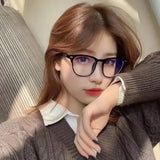 Anti Blue Light Optical Glasses Ultra Light Graduated Lenses Near Sight Prescription Glasses Men Ladies Square Myopia Eyewear
