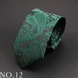 New Design Wedding Men Tie Grey Brown Green Paisley Flower Neckties Men Business Dropshipping Groom Collar Accessories Gift