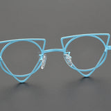 Ultra Light Pure Titanium Inverted Triangle Glasses Frame Female New Multi-color Personality Myopia Reading Prescription Eyewear