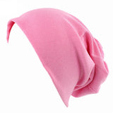 Unisex Men Women Beanie Cotton Night Sleep Cap Bonnet Chemo Hat Headwear Turban Baggy Hair Care Nightcap Pullover Hat Solid Colo