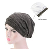 Unisex Men Women Beanie Cotton Night Sleep Cap Bonnet Chemo Hat Headwear Turban Baggy Hair Care Nightcap Pullover Hat Solid Colo